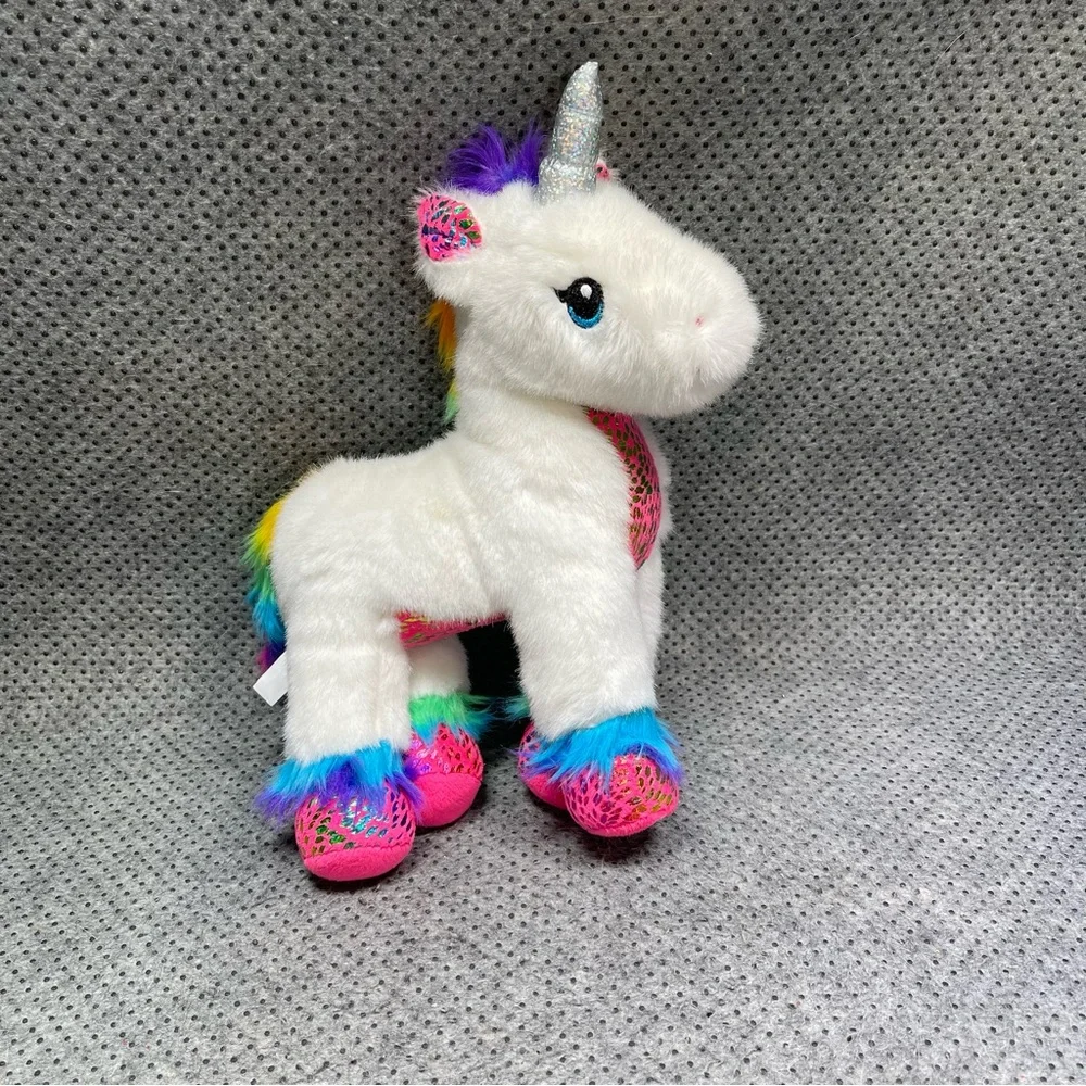 Build A Bear Unicorn Rainbow Stuffed Plush